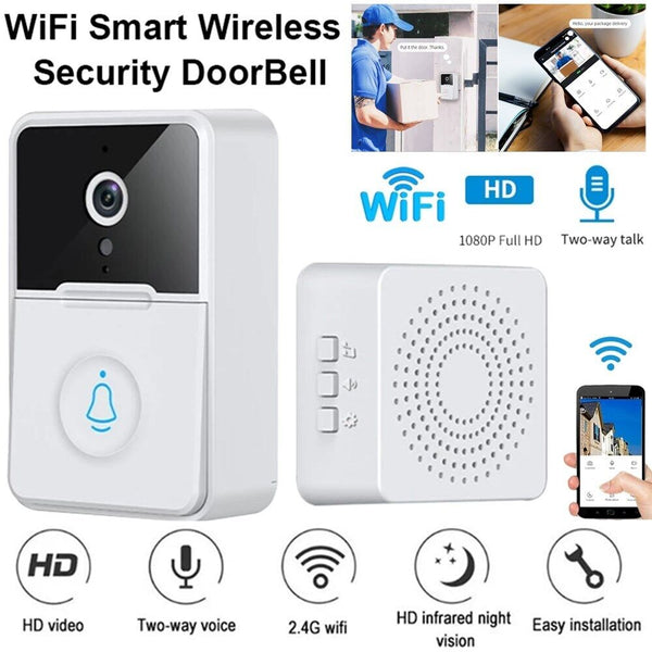 Wireless Security Smart WiFi Doorbell Intercom Video Camera Door Ring Bell Chime