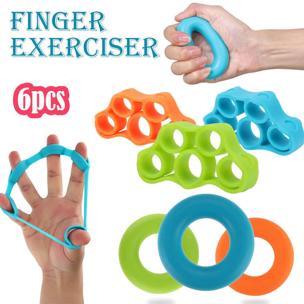 Finger Exerciser Hand Strengthener Wrist Forearm Grip Trainer Resistance Band US