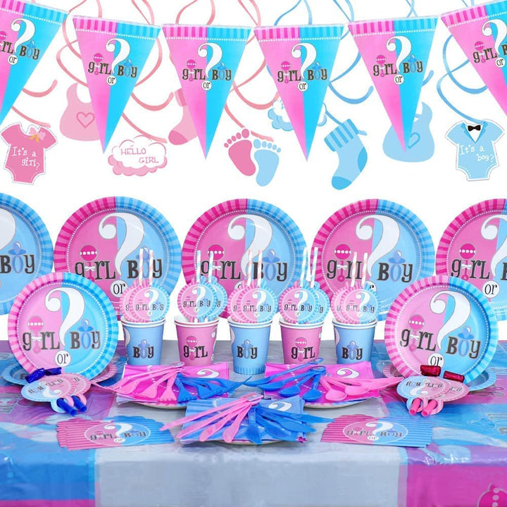 VEWIOR Gender Reveal Party Decorations, 173pcs Birthday Party Supplies Children Birthday Party Decorations for Children Vewior